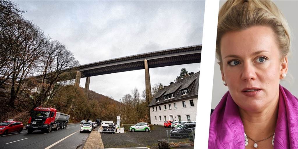 Brücken-Neubau an A45: Verkehrsministerin Ina Brandes nennt Zeitrahmen NRW-Verkehrsministerin Ina Brandes hofft auf einen Neubau der Rahmede-Talbrücke mit der A45 innerhalb von fünf Jahren.