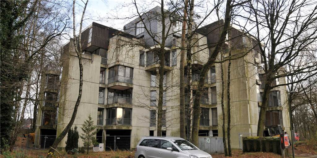 Sanierung statt Abriss: Habiflex hat es verdient, ein Hingucker zu sein So sah das Habiflex mal aus, kurz nachdem die letzten Bewohner ausgezogen sind.