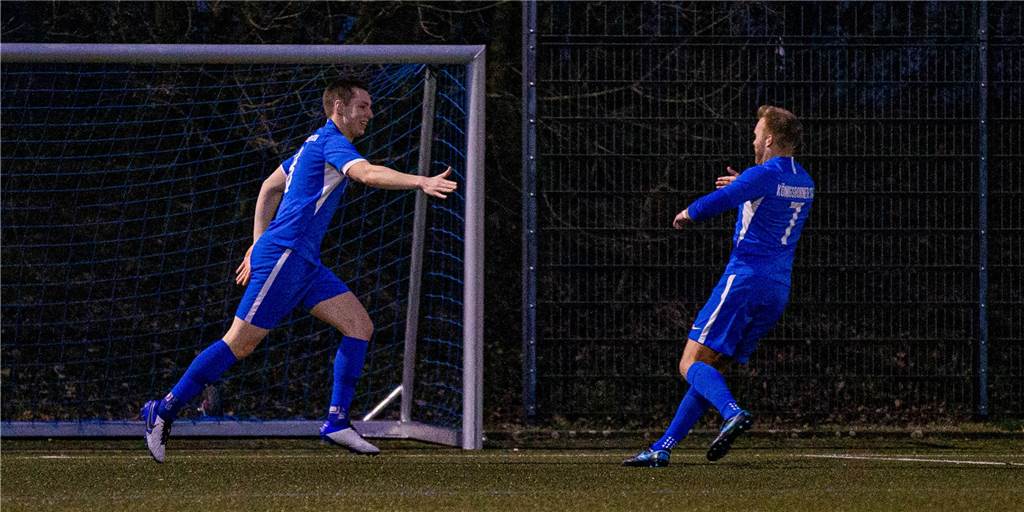 Nach Drama-Derby gegen Mühlhausen: Königsborns Wettklo fehlen die Worte Val-Leander Wettklo (l.) erzielte die frühe Führung für den KSV gegen Mühlhausen.