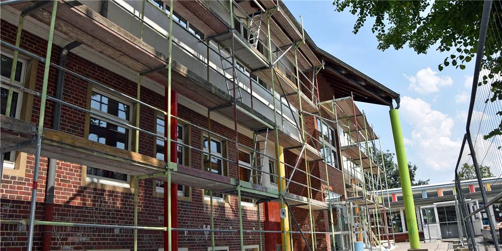 Lambertus-Schule Ascheberg ist auf Jahre hinaus eine Baustelle Die Lambertus-Schule, hier ein Archivbild aus 2018, wird auf Jahre mit Baustellen-Lärm leben müssen.