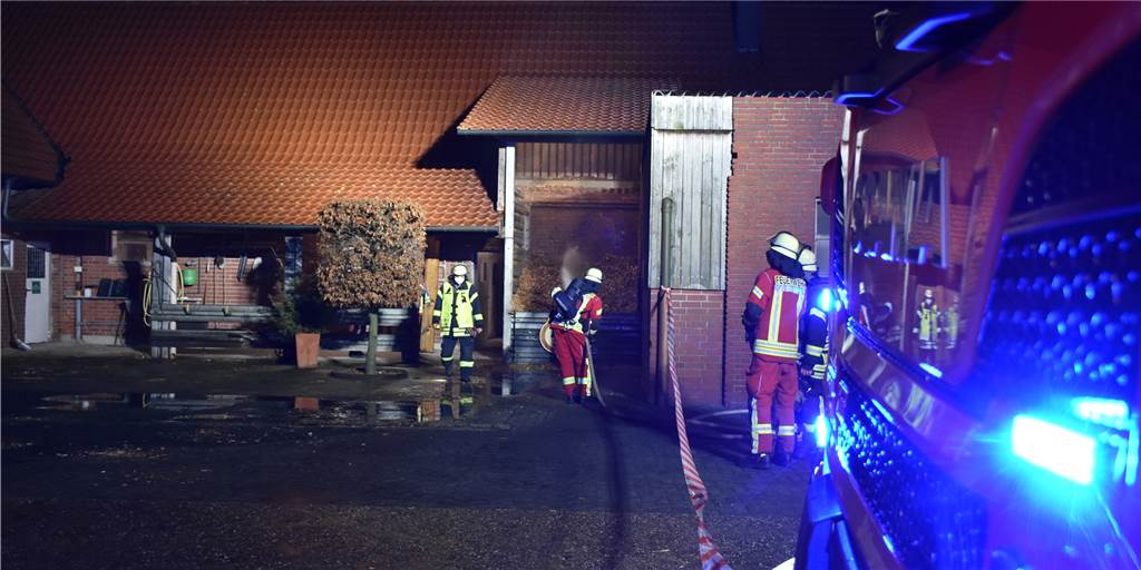 Feuerwehr bekommt brennendes Holzlager in Heek schnell in den Griff Das Feuer in dem Lager für Hackschnitzel hatte die Freiwillige Feuerwehr Heek in der Nacht auf Samstag schnell unter Kontrolle. Die Brandursache ist noch unklar.