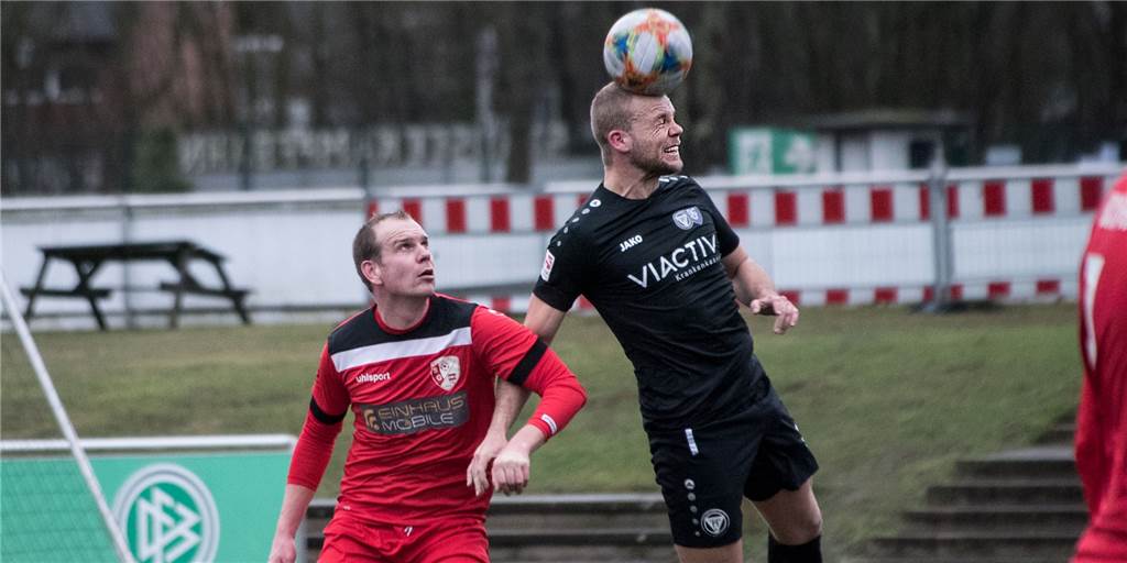 Tim Schemmer (r.) wechselte erst im Sommer von Bezirksligist Lippramsdorf zum Landesliga-Team des TuS Haltern. 
