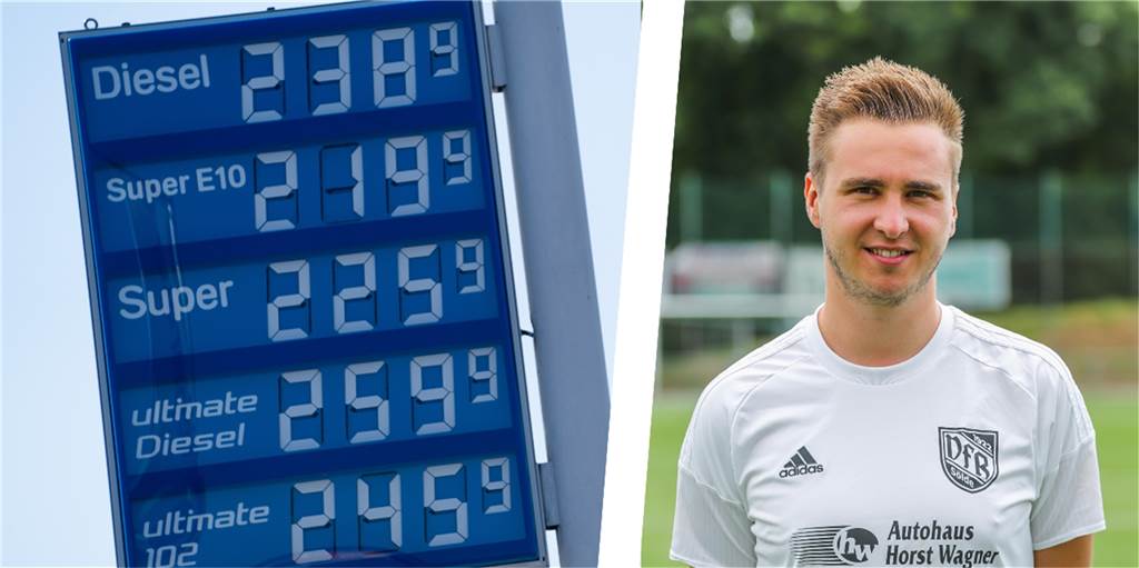 Hohe Spritpreise: Fußballer aus Bork verfährt 1000 Kilometer pro Monat für sein Hobby Kevin Marquardt pendelt derzeit zum Fußballspielen zwischen Bork und Sölde. Pro Woche fährt er mindestens 240 Kilometer. Bei den hohen Spritpreisen wird der Fußball da zu einem teuren Hobby.