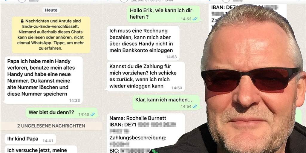 Joachim Linnemann lässt WhatsApp-Betrüger auflaufen Joachim Linnemann vor dem WhatsApp-Chatverlauf mit einem Betrüger
