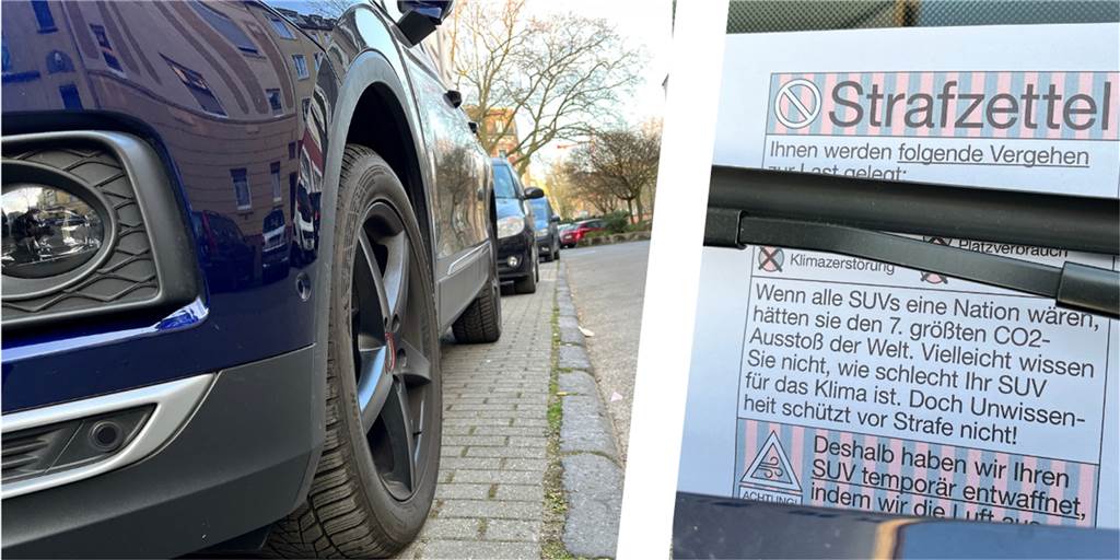 Platte Reifen an SUVs in Dortmund: Aktivisten bekennen sich zu Aktion Platte Reifen an SUVs in Dortmund: Aktivisten bekennen sich zu Aktion