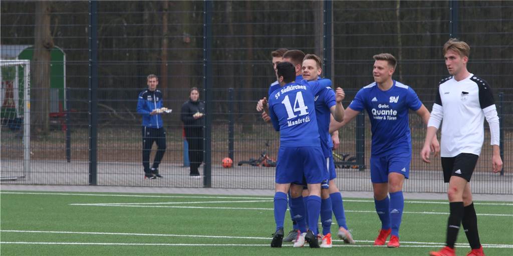 Mit dem ersten Saisontor zum Derbyheld beim SV Südkirchen: „Freue mich auf überragende Woche“ Der SV Südkirchen freut sich über den Derbysieg gegen den SC Capelle.