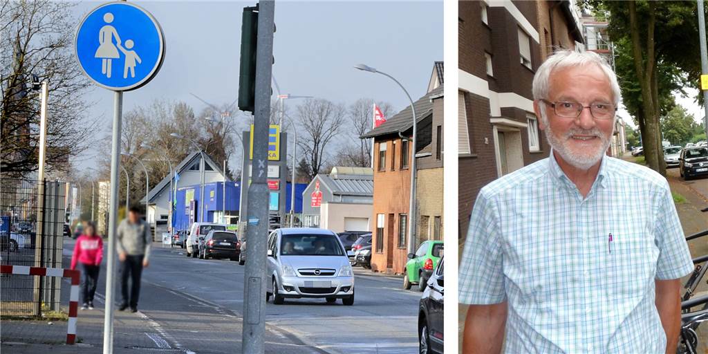 Fahrradunfälle Recklinghäuser Straße: ADFC fordert Radweglösung Die ADFC Sprecher Arno Huesmann (im Bild) und Paul Hochmann fordern einen Lösung für Radfahrer an der Recklinghäuser Straße. Dort gibt es nur einen Fuß- und keinen offiziellen Radweg.
