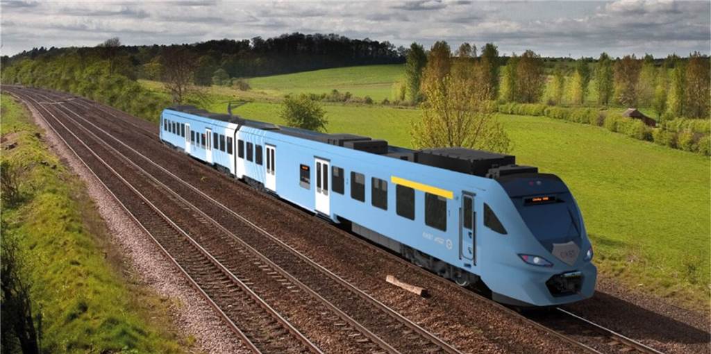 Spanische Elektro-Züge sind bald auf den Gleisen in Dorsten unterwegs Animation eines Fahrzeugs des Unternehmens CAF