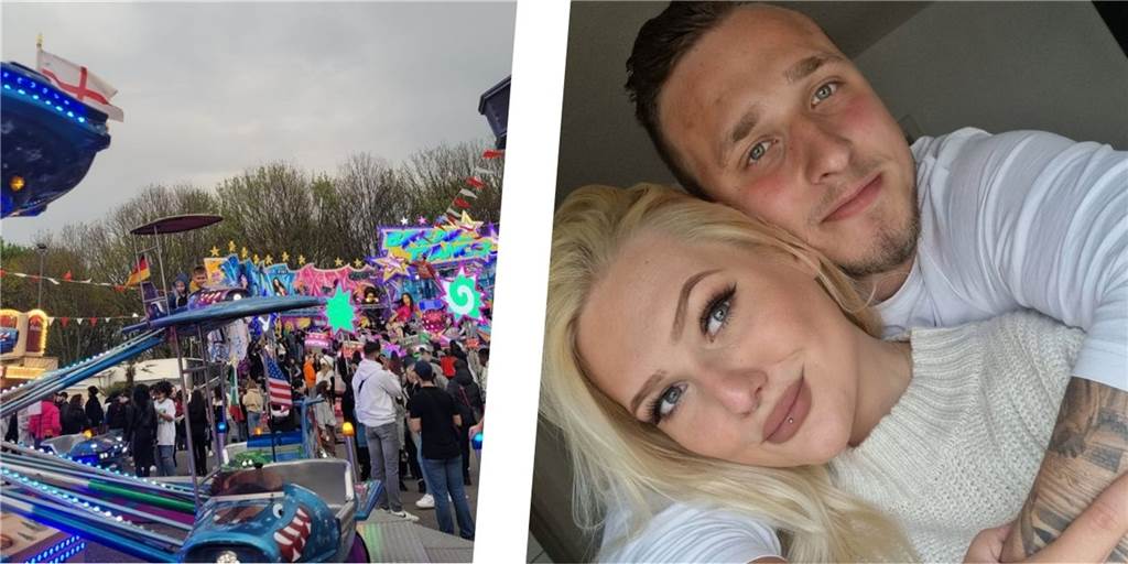Krankenhaus statt Karussell: Maximilian (24) wurde auf Osterkirmes verletzt Montage: Vivianne Heppe und Maximilian Fischer / Ein Foto der vollen Kirmes.