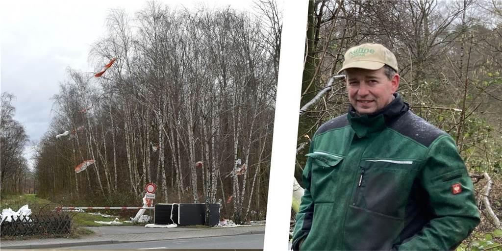 Firma lässt Plastik in Bäumen: Besitzer spricht von „asozialem Verhalten“ Waldbesitzer Dieter Kuhne ist empört: Im Februar hat der Orkan Plastikmüll in ein Naturschutzgebiet an der Frydagstraße geweht. Eine betroffene Firma will den Plastikmüll aber nicht aus den Bäumen holen. Betroffen ist auch ein Grundstück der Stadtwerke Lünen.