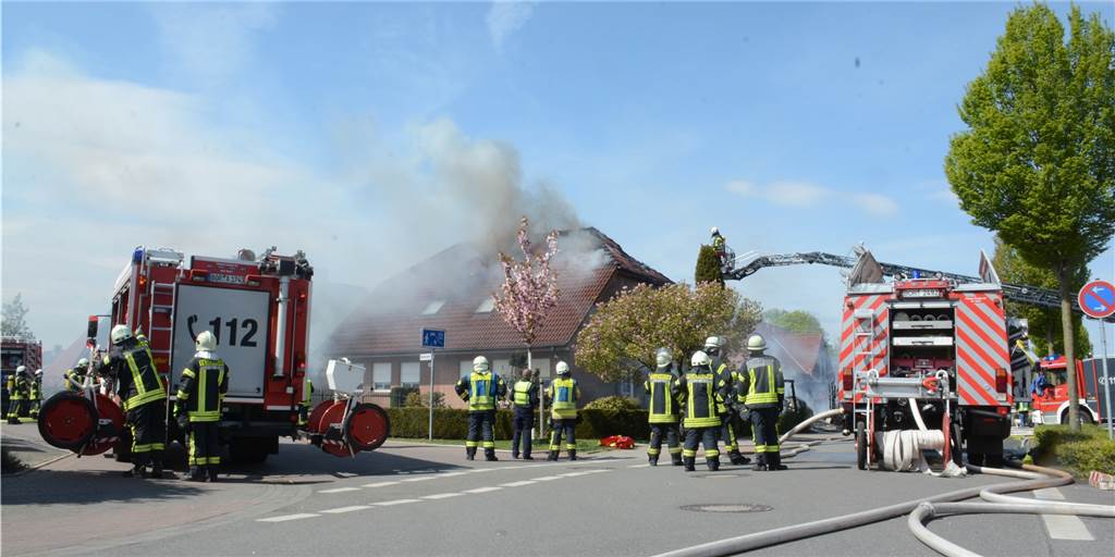 Am Donnerstagnachmittag stand ein Doppelhaus in Vreden in Flammen.