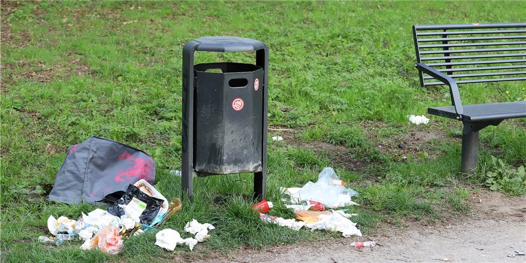 Den Müll in den Mülleimer zu werfen - war das zu viel Kraftaufwand? Unserem Autor sind Bilder wie dieses ein Rätsel.