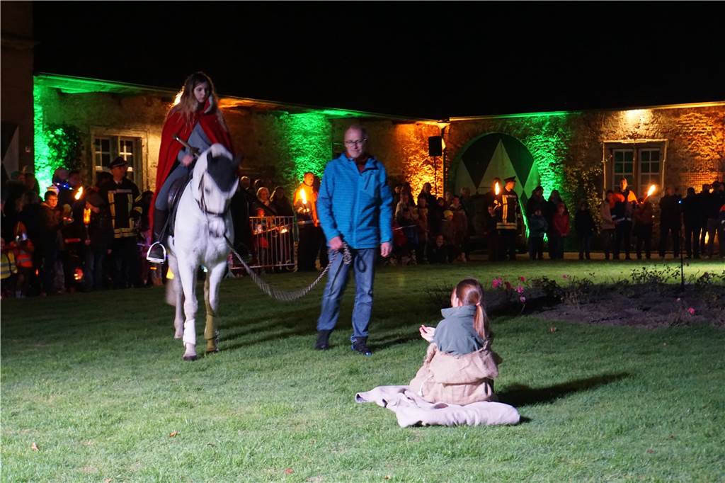 Fackelschein am Schloss Westerwinkel: Zahlreiche Fotos vom Martinsumzug in Herbern