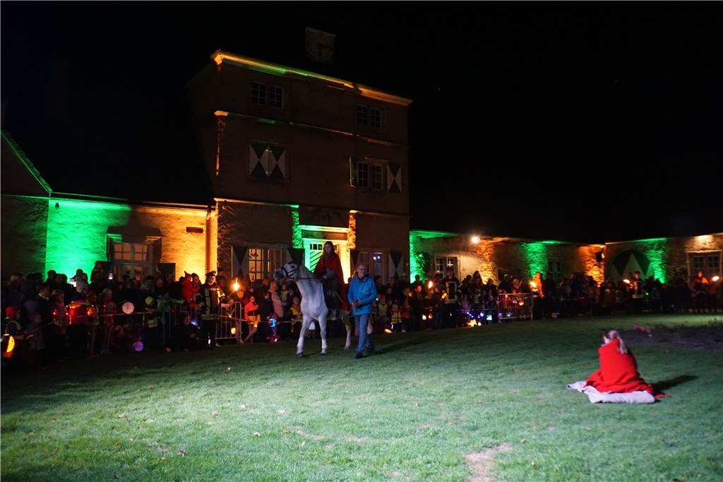Fackelschein am Schloss Westerwinkel: Zahlreiche Fotos vom Martinsumzug in Herbern