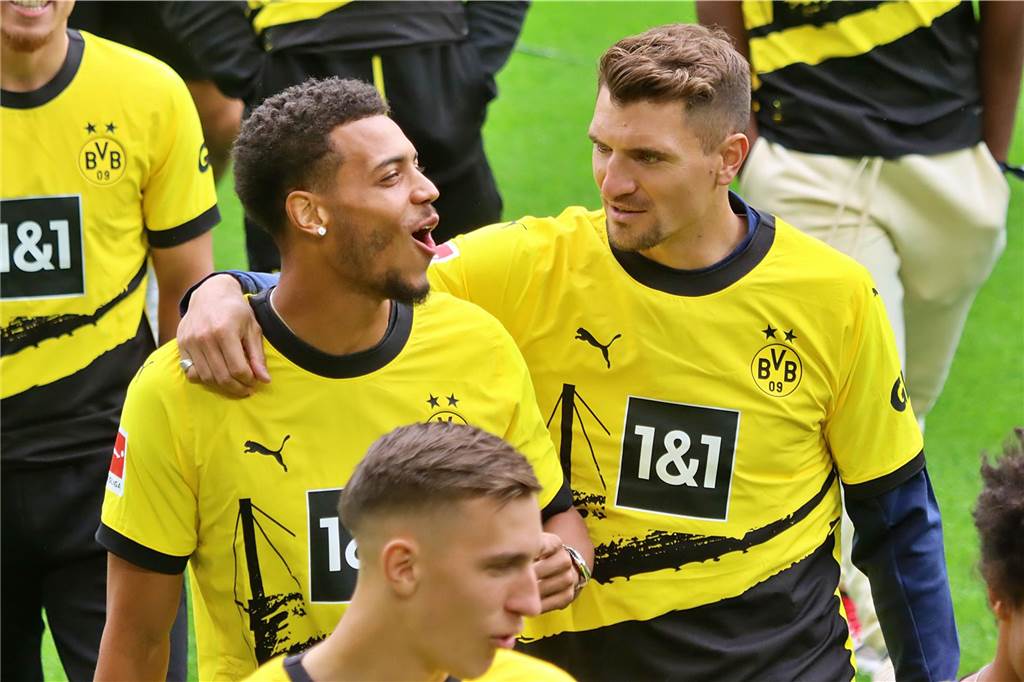 Sabitzer will „Titel gewinnen“ – Rückschlag für Adeyemi : Viele Bilder der BVB-Saisoneröffnung