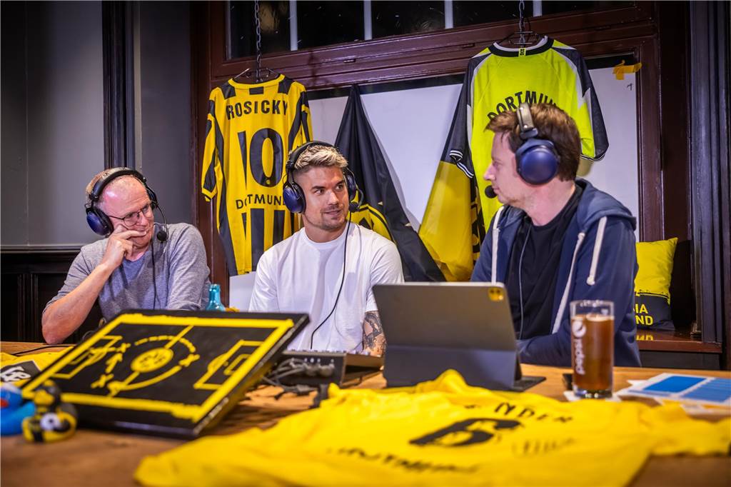 Exklusive Bilder vom 400. BVB-Podcast: Torwart Alexander Meyer zu Gast in der Westfalenschenke