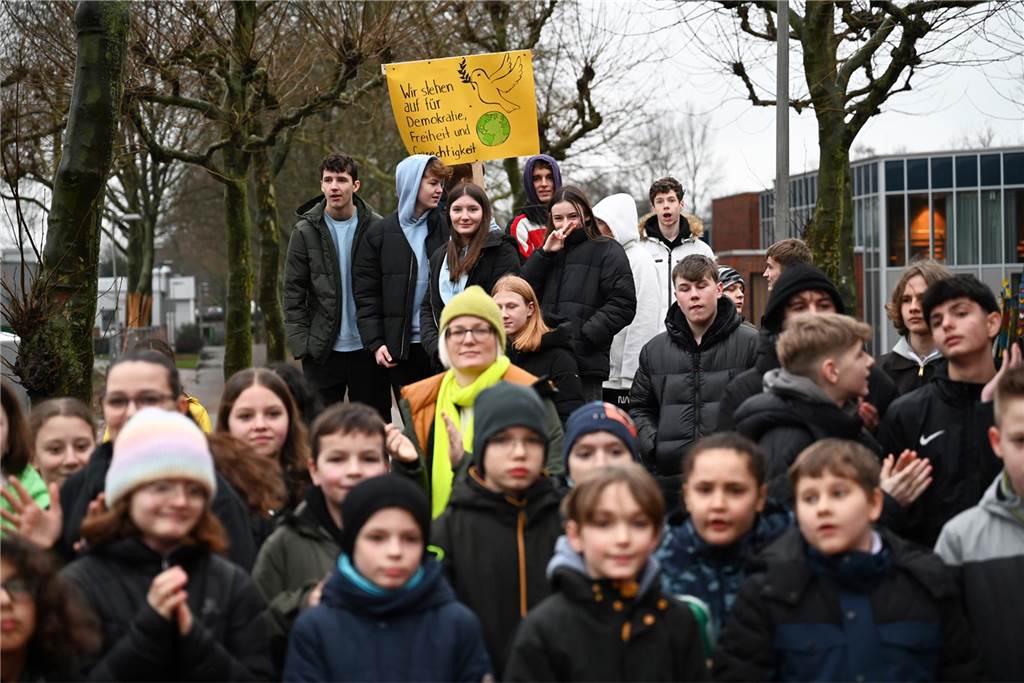 Gesamtschüler setzten deutliches Zeichen für Demokratie und Vielfalt