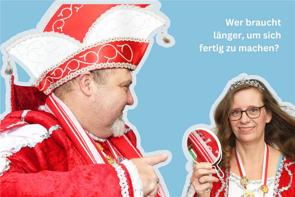 Wie halten Sie sich fit und was lieben Sie an Karneval? Das Selmer Stadtprinzenpaar im Interview ohne Worte Wie halten Sie sich fit und was lieben Sie an Karneval? Das Selmer Stadtprinzenpaar im Interview ohne Worte