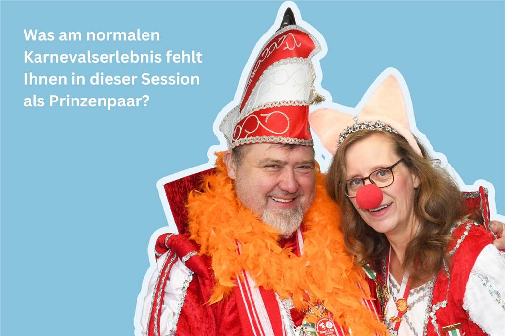 Wie halten Sie sich fit und was lieben Sie an Karneval? Das Selmer Stadtprinzenpaar im Interview ohne Worte