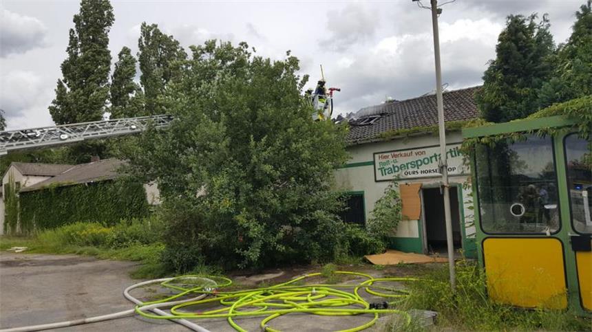 Erneuter Brand auf Trabrennbahn in Recklinghausen Erneuter Brand auf Trabrennbahn in Recklinghausen
