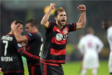 Bilder der Partie Bayer Leverkusen gegen AS Rom.