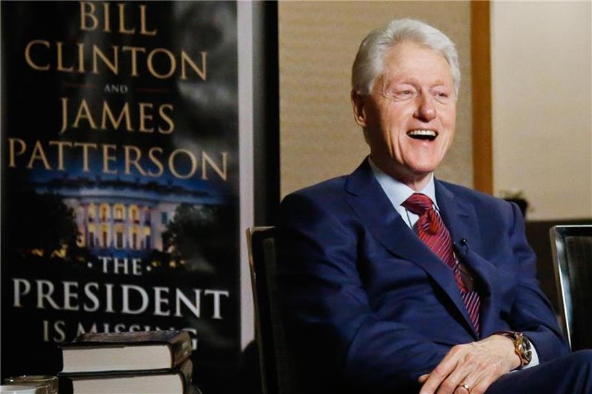 Politthriller: Der Präsident ist verschwunden Bill Clinton, ehemaliger Präsident der USA, hat zusammen mit James Patterson ein Buch geschrieben: „The President is Missing“. Foto: Bebeto Matthews