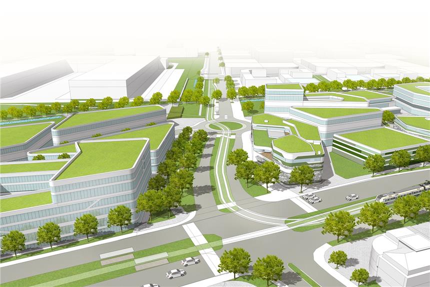 So geht es mit dem Bochumer Industriegelände weiter Bis mitten in das Gewerbegebiet soll die neue Straßenbahnlinie führen.