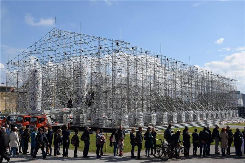 Bis zum Schluss war der „Parthenon der Bücher“ der Publikumsliebling. Foto: Göran Gehlen