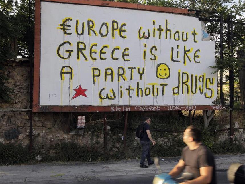 Dramatischer Poker im griechischen Schuldenstreit Bleibt Griechenland im Euroraum? Noch ist die fianzielle Zukunft des Landes ungeklärt. Foto: Orestis Panagiotou