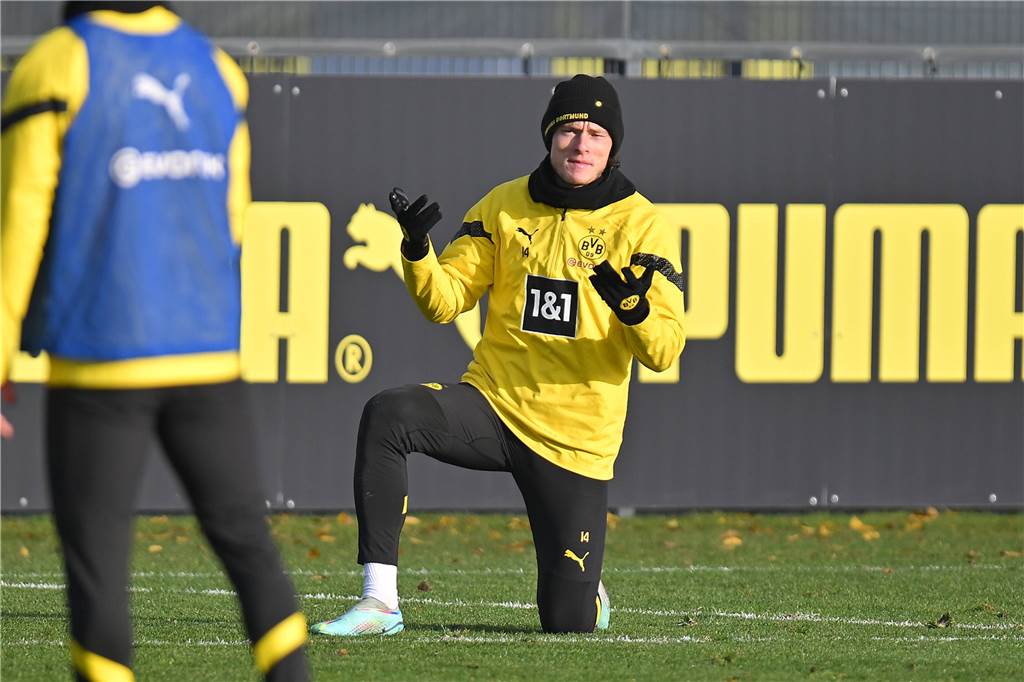 Thorgan Hazard wagt Neustart in Eindhoven: BVB-Posse um Nico Schulz Nico Schulz während des Trainings.