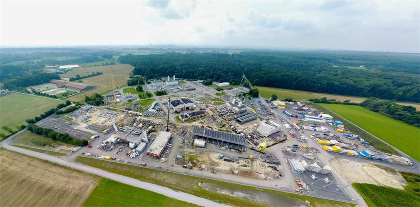 So laufen die Arbeiten an der Werner Erdgas-Station Blick auf das Gelände der Erdgasverdichterstation in Ehringhausen