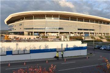 Blick auf das Stadion in Sinsheim. Foto: Uwe Anspach