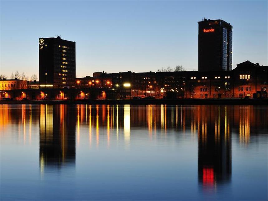 Umeå vor dem Abschied als Kulturhauptstadt Blick auf das Zentrum der schwedischen Stadt Umeå. Foto: Per Lundberg/Umeå2014