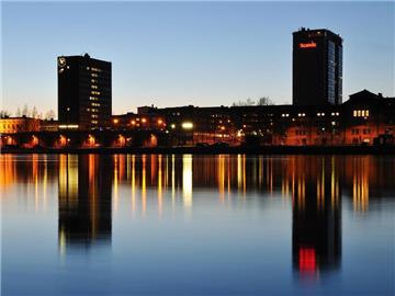 Blick auf das Zentrum der schwedischen Stadt Umeå. Foto: Per Lundberg/Umeå2014