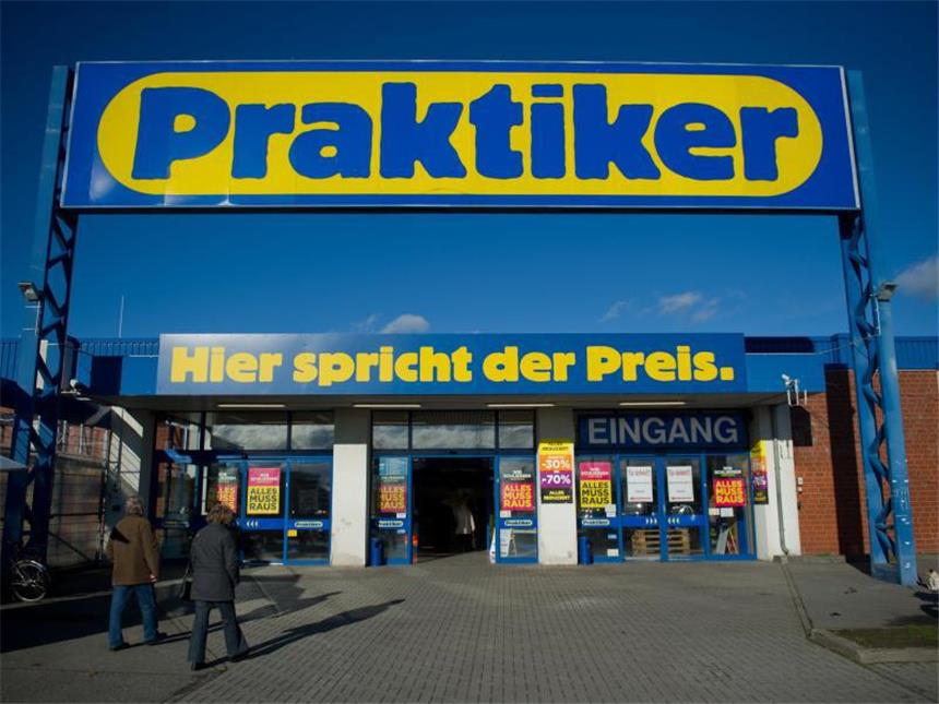 Zahl der Firmenpleiten auf niedrigstem Stand seit 14 Jahren Blick auf eine Filiale der Baumarktkette Praktiker. Foto: Stefan Sauer