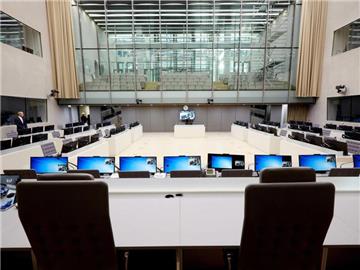 Blick in einen Saal des Internationalen Strafgerichtshof in Den Haa. Foto: Martijn Beekman