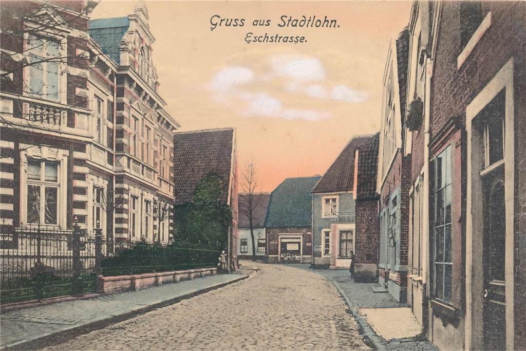 Blick von der Stegerstraße in die untere Eschstraße um 1910.