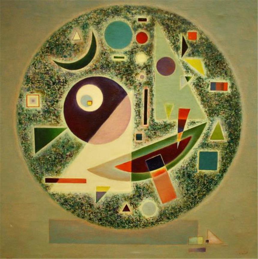Picassomuseum erinnert an den Beginn der abstrakten Kunst Boris Kleints »Grüner Kosmos« von 1940 wirkt wie eine Zusammenfassung aller Elemente der Kandinsky-Ära.