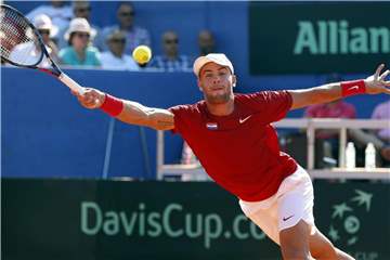 Borna Coric holte gegen Tiafoe den entscheidenden Punkt. Foto: Darko Bandic/AP