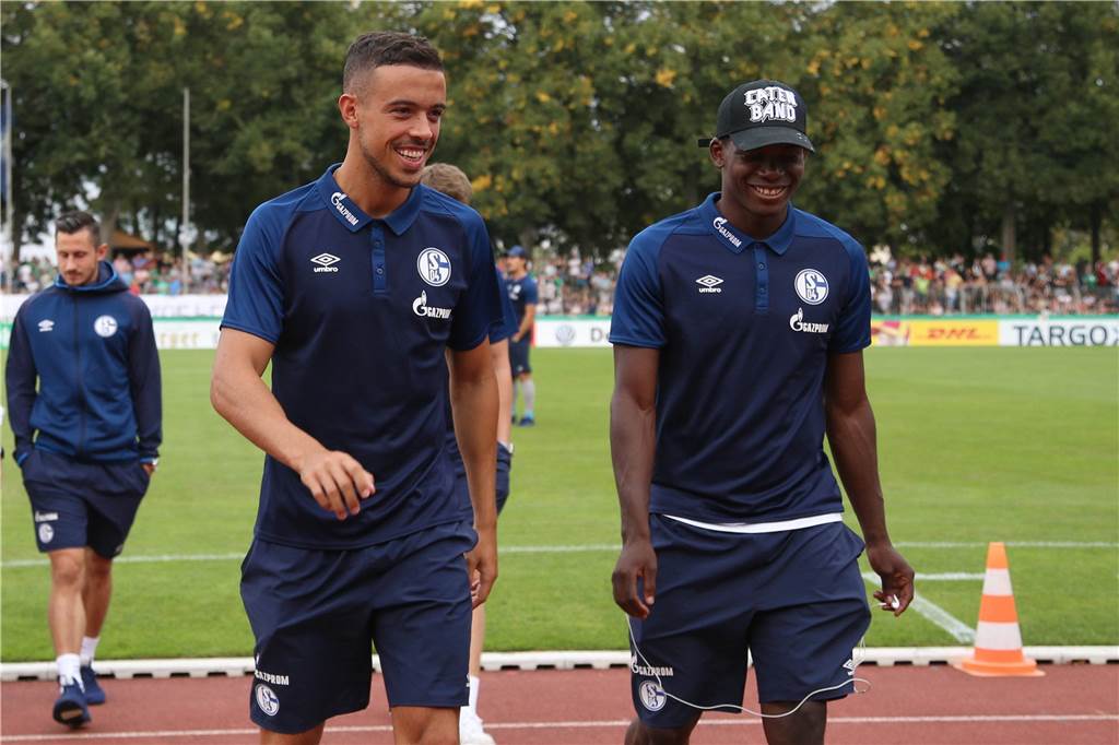 Breel Embolo (r., 28 Bundesliga-Spiele/5 Tore) und Franco Di Santo (67 Bundesliga-Spiele für Schalke/5 Tore) haben noch viel Luft nach oben.