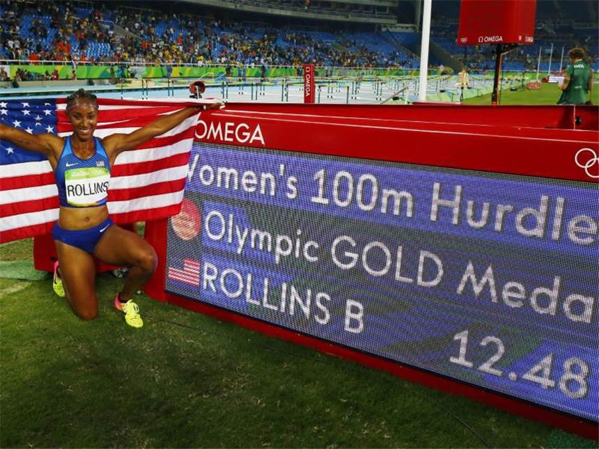 US-Hürden-Olympiasiegerin Rollins für ein Jahr gesperrt Brianna Rollins hatte in Rio Olympia-Gold über 100 Meter Hürden gewonnen. Foto: Diego Azubel