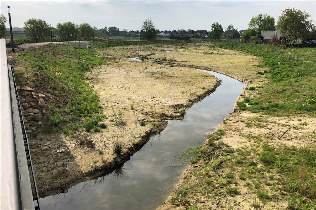 Selms neuer Auenpark: Bauarbeiten biegen auf die Zielgerade ein Brücken und Wege müssen noch angeschlossen und fertig gepflastert werden.