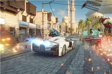 Brumm, brumm und mitten durch den Bazar. „Asphalt 9“ ist kein sonderlich realistisches, aber sehr actionreiches Autorennspiel. Foto: Gameloft