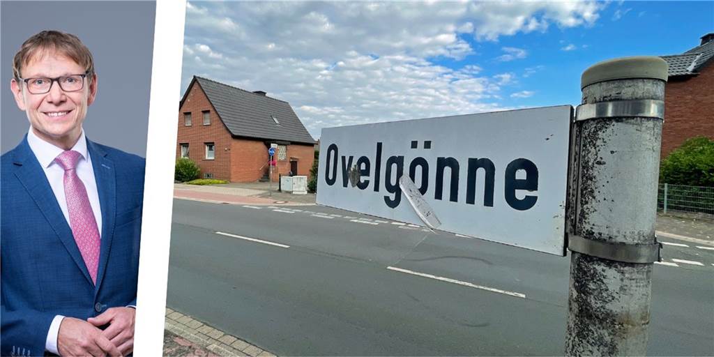 Der Bürgermeister Lothar Christ und eine Straße.