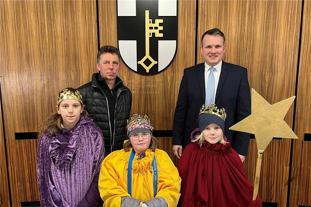 Die Sternsingerinnen im Rathaus Dorsten