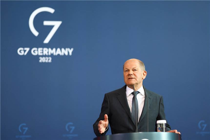 Scholz zur Ukraine: „Wir stehen als Garantiemacht zur Verfügung“ Bundeskanzler Olaf Scholz (SPD) sichert der Ukraine weitere Hilfen zu.