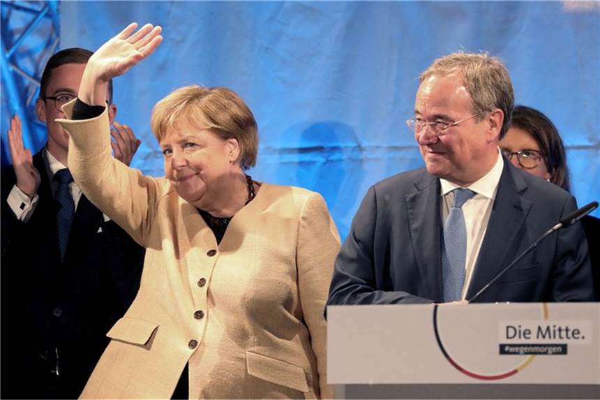 Wahlkampf: Union warnt verschärft vor Linksbündnis Bundeskanzlerin Angela Merkel und Unionskanzlerkandidat Armin Laschet warnen vor einem Linksbündnis.
