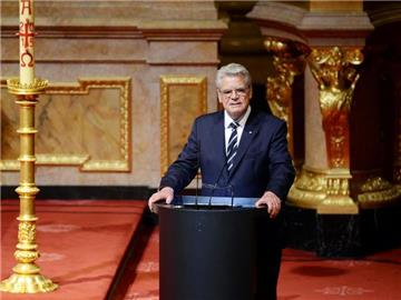 Bundespräsident Joachim Gauck spricht im Berliner Dom zum 100. Jahrestag des Beginns der Massaker an den Armeniern im Osmanischen Reich. Foto: Britta Pedersen