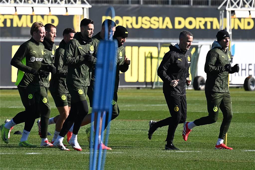 BVB-Abschlusstrining vor dem Heimspiel gegen Lille.