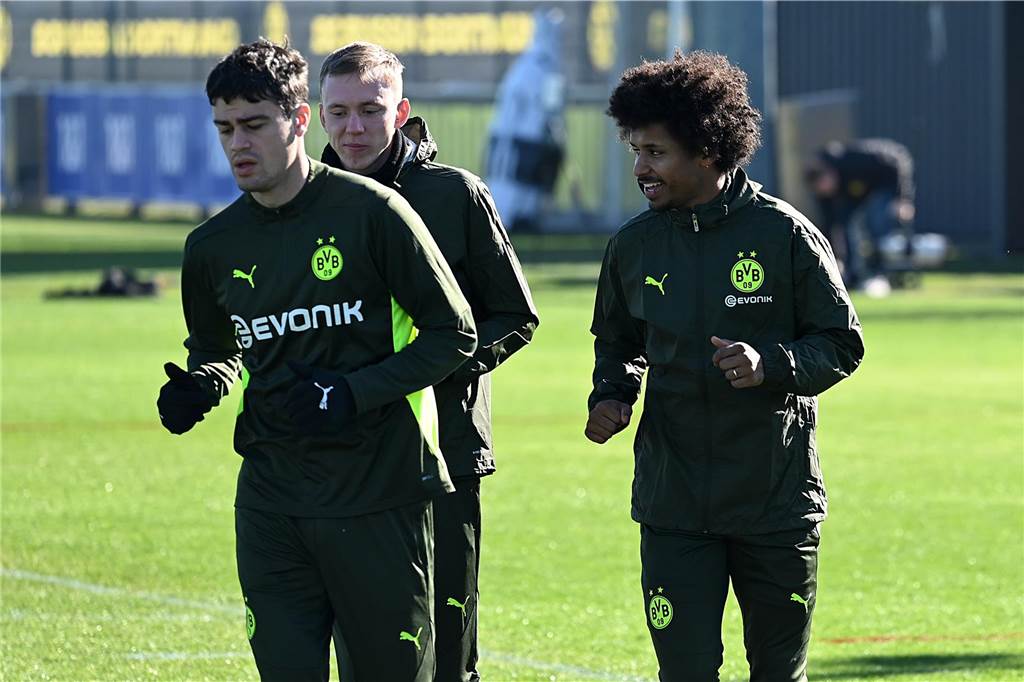 BVB-Abschlusstrining vor dem Heimspiel gegen Lille.
